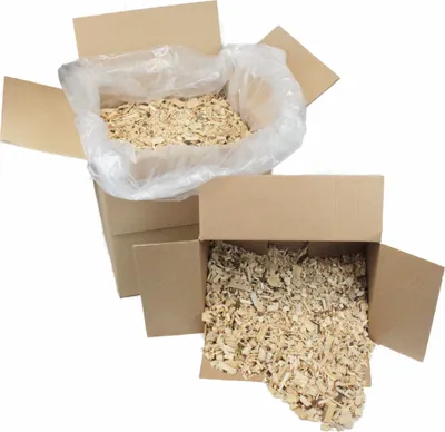 Produktbild von 100 Liter Hackschnitzel Holzhackschnitzel Rindenmulch Mulch für den Garten Einstreu, Hochbeete, Streu, Holzschnitzel