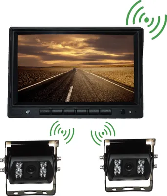 Produktbild von LKW Bus Anhänger Digital Funkkamera HD Rückfahrsystem Kabellos + 7" Monitor SET