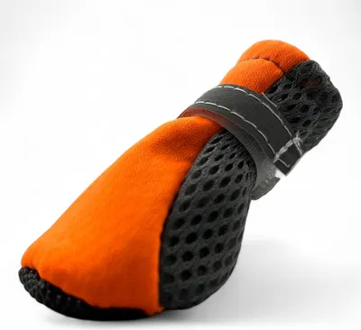 Produktbild von Hundeschuhe atmungsaktive Schutzschuhe für Hunde (4er-Set) Orange M
