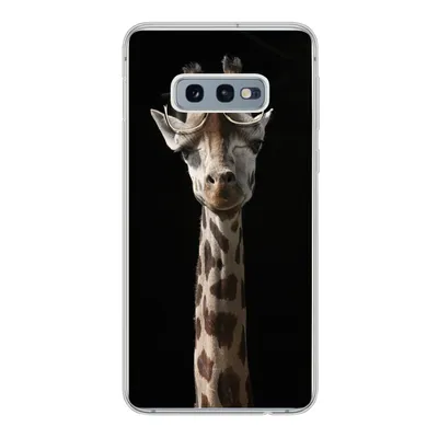 Produktbild von MuchoWow® Handyhülle Schutzhülle Hülle für Samsung Galaxy S10e Giraffe - Schutzbrille - Schwarz Silikon Softcase Handy Hülle - Handy