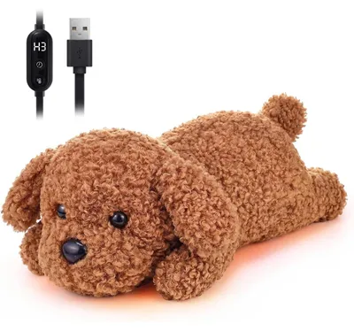 Immagine prodotto di Cuscino termico - Cuscino riscaldante ciclo mestruale - USB - 5 livelli di calore - Barboncino di peluche
