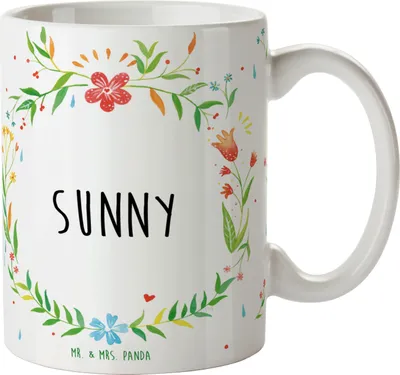 Produktbild von Mr. & Mrs. Panda Tasse Sunny - Geschenk, haferl, Becher, Teetasse, Keramiktasse, Teebecher