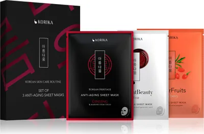 Produktbild von Tuchmasken-Set mit Anti-Aging-Wirkung