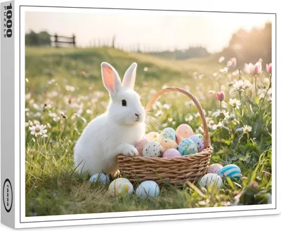 Produktbild von raxxa Premium-Puzzle "Osteridylle im Grünen", 1000 Teile