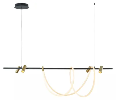 Produktbild von ZUMALINE LED-Pendelleuchte 5000 lm 3000+4000+6000K Schwarzgold BALBO 2200277L