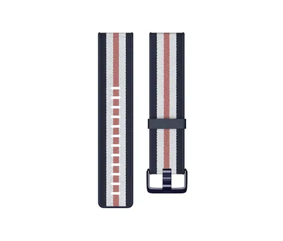 Produktbild von fitbit - Ersatz-/Wechselarmband - Versa - Woven Accessory Band - Navy-Pink - Large - FB166WBNVPKL