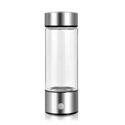 Obrázok produktu pre Fľaša na výrobu vodíka s objemom 420 ml, nabíjateľná cez USB, podporuje metabolizmus, prenosný generátor vodíka, 220 V, strieborná