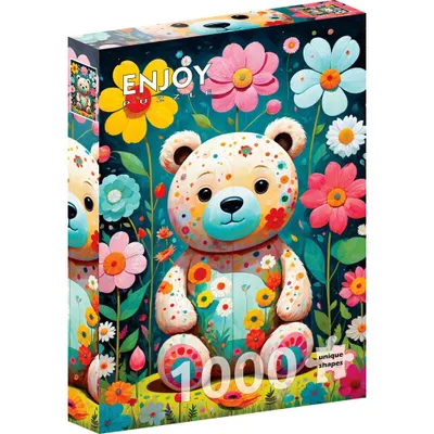 Zdjęcie produktu dla Puzzle 1000 elementów Enjoy – Kwiatowy miś