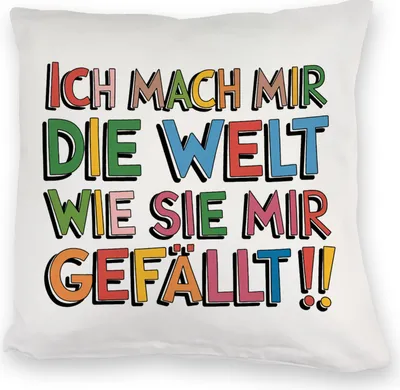 Produktbild von Ich mach mir die Welt wie sie mir gefällt Kuschelkissen