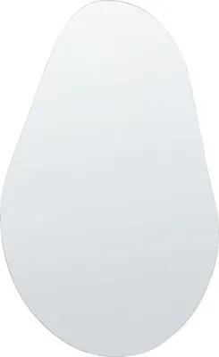 Produktbild von BELIANI Ovaler hängender Wandspiegel Silber 40 x 65 cm dekoratives Glas Akzentstück
