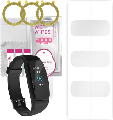 Produktbild von apgo 3 Stück Schutzfolie, klar, kompatibel mit Lamax Bfit Pro 2 Smartwatch, Hydrogel Displayschutzfolie mit Positionierhilfe, Displayfolie, robust und kratzfest