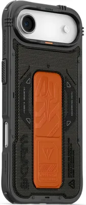 Productafbeelding van Skinarma Phantom telefoonhoesje voor iPhone Air. Magnetische oplaadfunctie + standaard. Kleur: olijfgroen