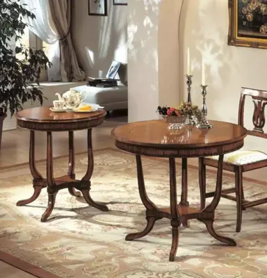 Produktbild von Beistelltisch Wohnzimmer Design Tische Möbel Braun Luxus Holz Klassischer