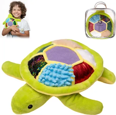 Productafbeelding van Sensory schildpad knuffeldier - Sensory Knuffelspeelgoed - Fidget knuffeldier voor kinderen