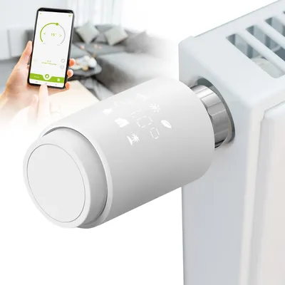 Produktbild von 5 St.Smart WiFi-Thermostat Heizkörperthermostat Tuya-App, Alexa & Google Olympia HT-02Y