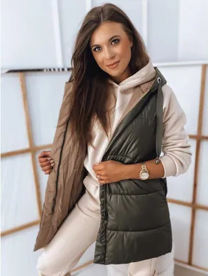 Immagine prodotto di Dstreet Gilet lungo trapuntato da donna con cappuccio Made green XXL
