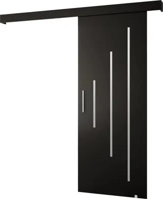 Produktbild von MEBLE KRYSPOL Salwador Y Schiebetür, 70x204 cm, Schwarz , Schwarz , Silber