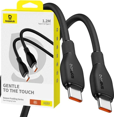 Produktbild von BASEUS USB-C zu USB-C Kabel 100W PD 5A Schnellladekabel 1,2m Schwarz