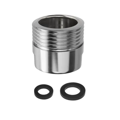 Produktbild von JOHO Duschstange Duschsäule Gewindeadapter 1/2 Zoll IG auf 3/4 Zoll AG für Garten und Waschmaschinenschlauch, Gartenschlauch Anschluss Messing Chrom