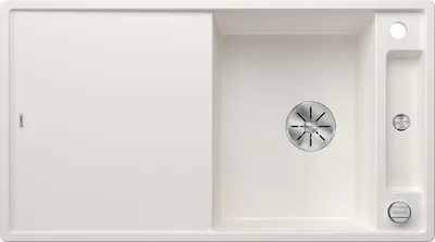 Immagine prodotto di BLANCO AXIA III 5 S, SILGRANIT® PuraDur®, bianco, reversibile, incluso tagliere in vetro