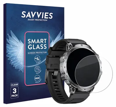 Produktbild von 3x Savvies Schutzglas Folie für LIGE EF13-B 1.85" 9H Panzer Schutzfolie Glas Displayschutz klar transparent