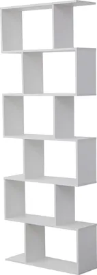 Produktbild von Bücherregal mit 6 Regalen weiß VIRGINIA