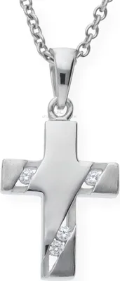 Produktbild von Kreuz Anhänger Silber 925 Zirkonia JL10-02-0544 JuwelmaLux