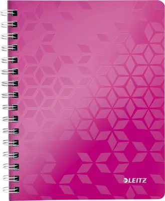Produktbild von Blok poznámkový linajkový Leitz WOW A5 metalický ružový