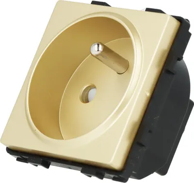 Image de Module de prise avec broche 230V individuel or