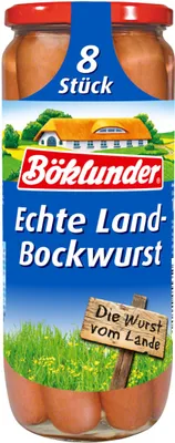 Image de Böklunder Echte Landbockwurst in Eigenhaut 8 saucisses bocal 720g