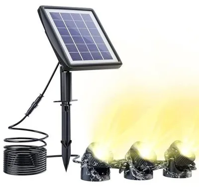 Zdjęcie produktu dla Lampy solarne do stawu podwodne LED zanurzalne oświetlenie ogrodowe 3 szt.