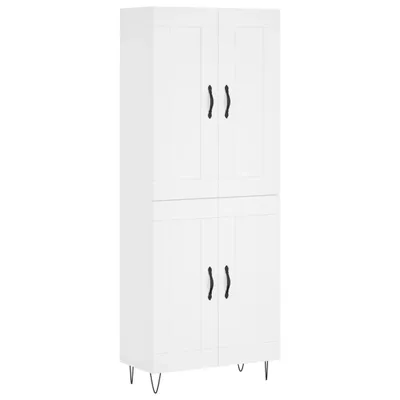 Produktbild von Highboard Weiß 69,5x34x180 cm Holzwerkstoff