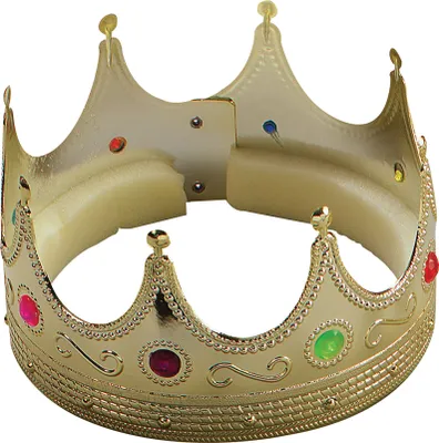 Image de Bristol Novelty Couronne unie avec pierres précieuses artificielles, brillant, 2 pièces BN1850 (11,5 x 20 cm) (or)