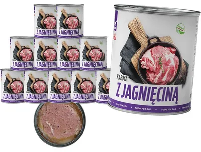 Produktbild von Tuftuf | Feuchtfutter für Hunde - 12x800g - Lammfleisch - 75% Feuchtigkeit - Hundefutter Dose