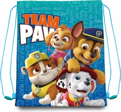 Produktbild von Paw Patrol Turnbeutel mit Kordelzug, 40 x 30 cm, Mehrfarbig