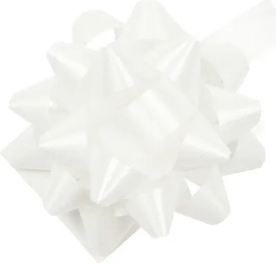 Produktbild von 10 Geschenkschleifen Rosetten 4cm , Farbe:weiß
