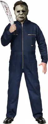 Produktbild von Halloween Michael Myers Kostüm mit original Maske, Messer und Blut Größe: M