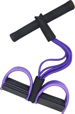 Produktbild von 6-Rohr-Sit-Up-Pedal-Widerstandsband mit Griff, Multifunktions-Spannseil, elastischer Yoga-Pedal-Puller, Körper-Stretching-Trainer, Heim-Fitnessstudio-Trainingsgerät