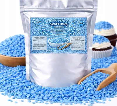 Immagine prodotto di Granella di wafer blu - Decorazione per torte, dolci e cupcake Granella 200 g