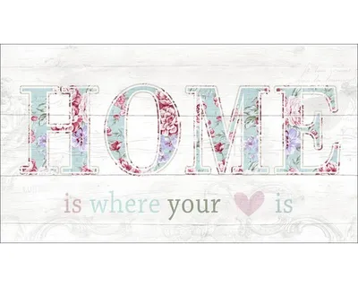 Produktbild von Decopanel Home Is Where Your Heart Is 30x15 cm