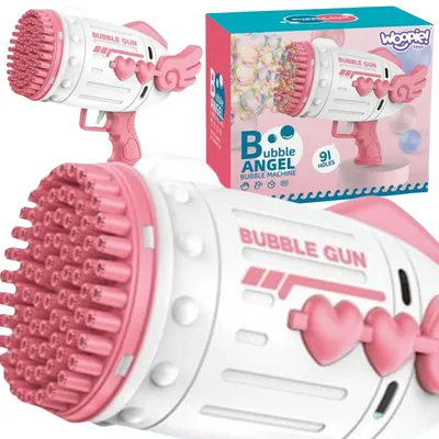 Immagine prodotto di Pistola per bolle di sapone WOOPIE 91 fori rosa