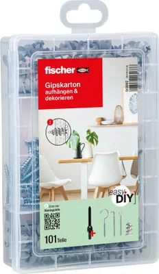 Obrázek produktu pro fischer sádrokarton + šroub easyDIY box (110 dílů)