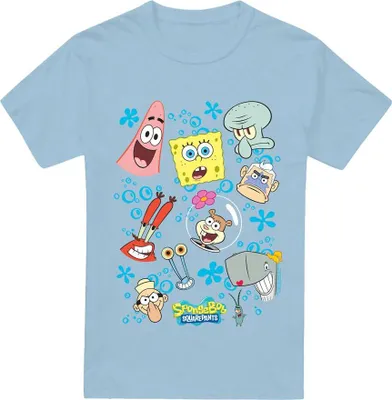 Immagine prodotto di SpongeBob SquarePants - Maglietta da uomo TV6590 (XL) (Azzurro)