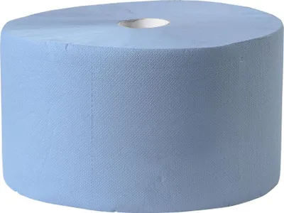 Produktbild von Putztuchtuchrollen | blau | 2-lagig | 22 cm x 360 Meter | 2 Rollen | Papierhandtücher