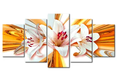 Produktbild von Akustikbild Blumen 200x100 cm Bilder Akustikschaum Hochleistungsschallabsorber Schallschutz Leinwand 5 tlg Wandbild Raumakustik Schalldämmung 51404