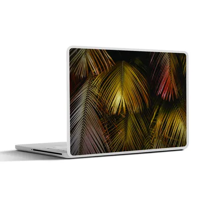 Produktbild von MuchoWow® Laptop Aufkleber Sticker Cover Dschungel - Blätter - Gold 36.5x27.5 cm - Laptop-Sticker