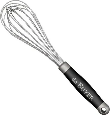 Image de Fouet De Buyer - acier inoxydable et polypropylène, manche antidérapant, lavable au lave-vaisselle, 40 cm