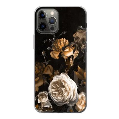 Produktbild von MuchoWow® Handyhülle Schutzhülle Hülle für iPhone 12 Pro Rose - Gold - Blumenstrauß Silikon Softcase Handy Hülle - Abdeckung