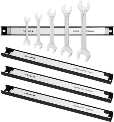 Image de Porte-outils magnétiques pour atelier - env. 30 cm - Avec matériel de fixation - 4 pièces