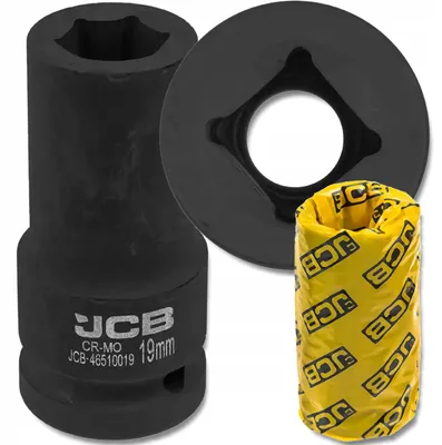 Image de JCB Douille à choc PROFONDE 3/4" Cr-Mo hexagonale 19 mm CLÉ à douille
